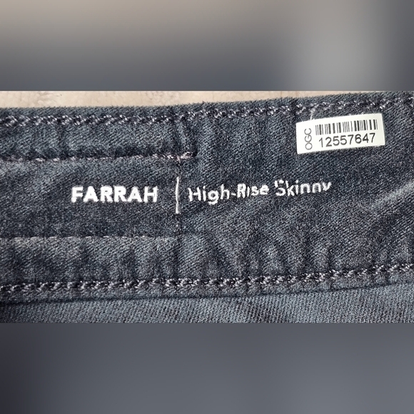 Ag Adriano Goldschmied Farrah High Rise Skinny Gray Velvet Jeans Sz 24 EUC - Picture 12 of 13